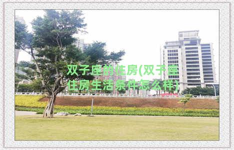 双子座的住房(双子座住房生活条件怎么样)