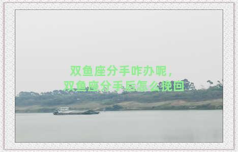 双鱼座分手咋办呢，双鱼座分手后怎么挽回